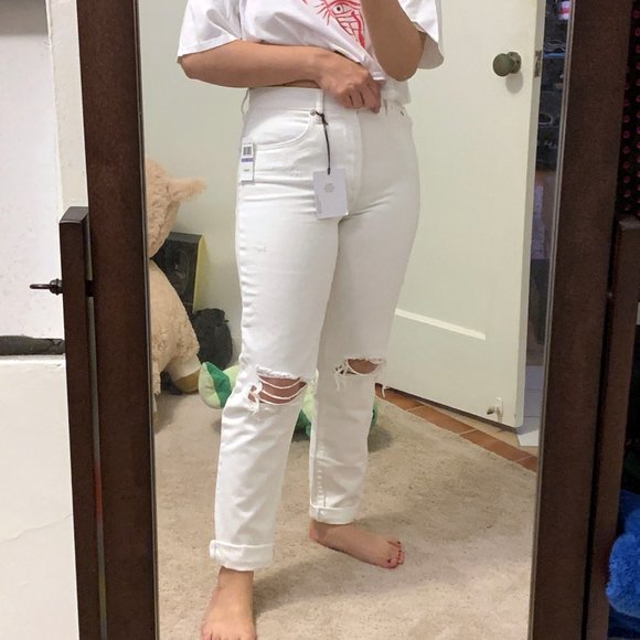 Pistola white Presley girlfriend jeans, 26 - Picture 5 of 7